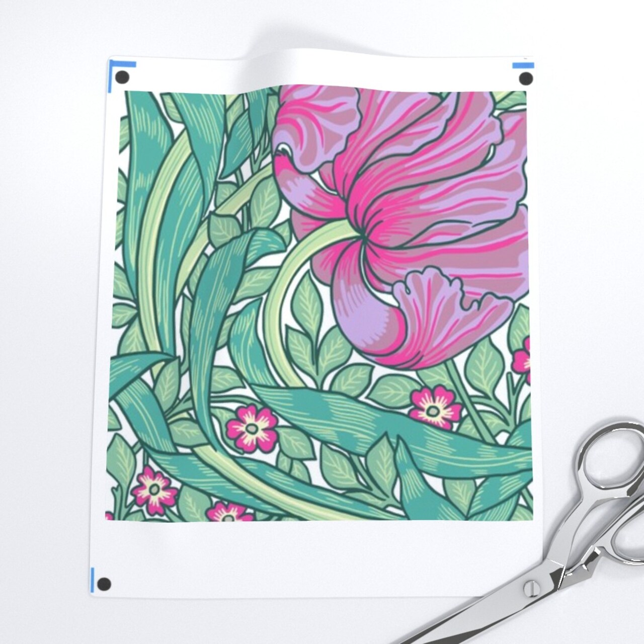 Floral Damask Art Nouveau William Morris Arts And Crafts Pimpernel Cottagecore Victorian Edwardian Custom Pre-pasted Wallpaper by Spoonflower Pre-Pasted Wallpaper 2FT Wide